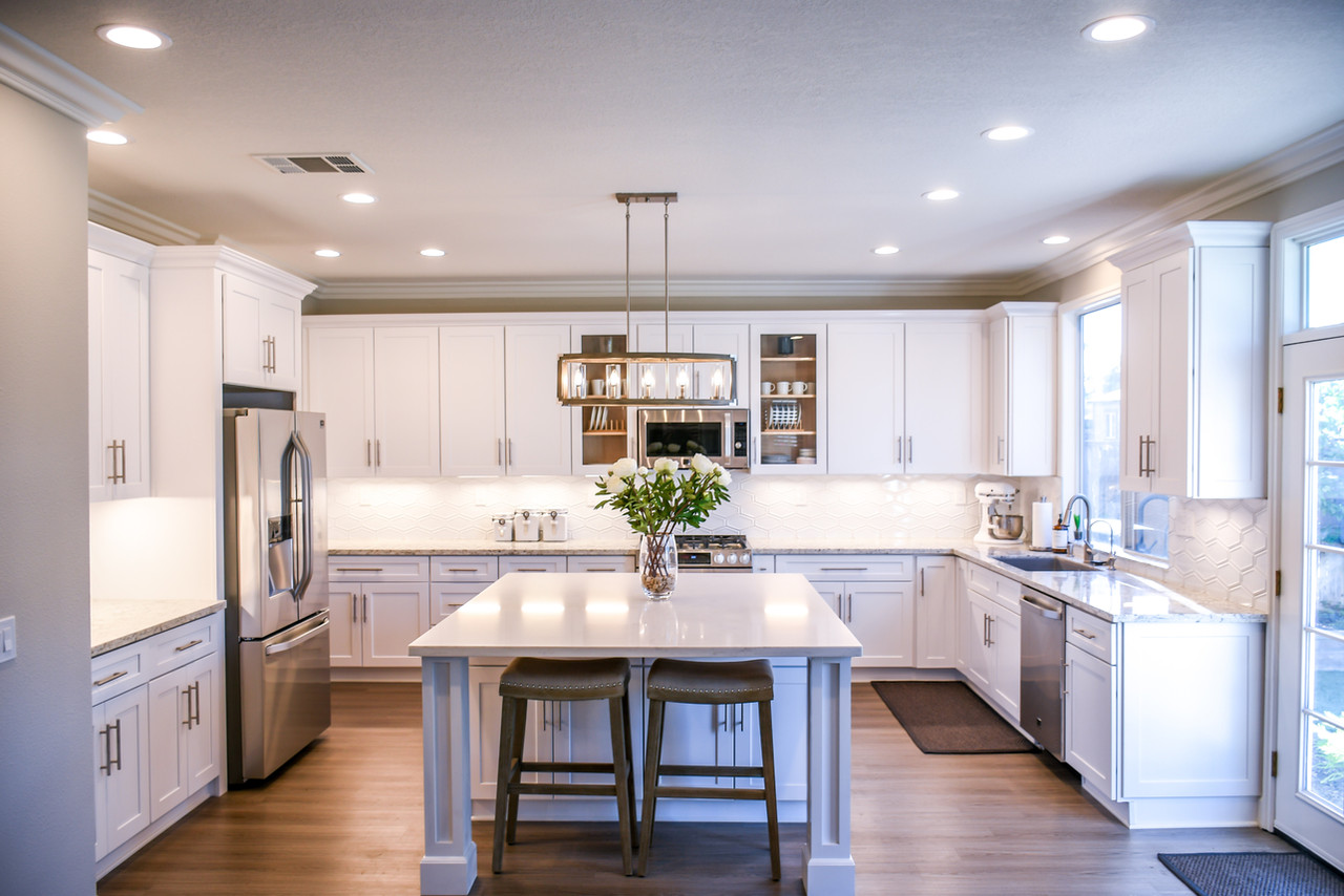 After construction cleanup — what your finished kitchen should look like the day you move back in.